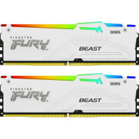 Оперативная память Kingston Fury Beast RGB White 32GB DDR5 5200MHz 2x16GB (KF552C40BWAK2-32)